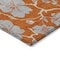Homeroots 8' X 10' Orange And Gray Floral Washable Indoor Outdoor Area Rug 600033 - alternate 7