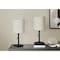 Monarch Specialties Lighting, Set Of 2, 17 in.H, Table Lamp, Usb Port, Black Metal, Beige Shade I 9650 - alternate 1