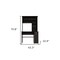 Homeroots 43" Black Computer Desk With Hutch 403842 - alternate 6