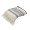 Homeroots 60" X 50" Cream Woven Cotton Herringbone Throw Blanket with Fringe 516625 - alternate 10