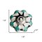Homeroots Set of Twelve Green Silver And White Geometric Ceramic Drawer Pull Knobs, 12PK 321702 - alternate 7