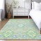 Homeroots 5' X 8' Mint Green Blue And Ivory Oriental Washable Indoor Outdoor Area Rug 597699 - alternate 9