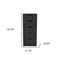 Homeroots 18" Black Five Drawer Standard Chest 524962 - alternate 14