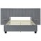 Homeroots Gray Tufted Velvet Upholstered Queen Bed Frame 590448 - alternate 9