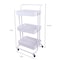 Organize It All 3 Tier Rolling Cart in Black 15261-BLACK - alternate 6