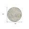 Homeroots 8' Taupe Light Yellow And Ivory Round Abstract Washable Indoor Outdoor Area Rug 604561 - alternate 8