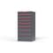 Strong Hold 8 drawer cabinet - (5x 5ft, 3x 7ft) - Red accents - Keyed Different S3060-PPDAS-0803DS - alternate 3