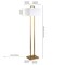 Homeroots 68" Brass Traditional Shaped Floor Lamp With White Frosted Glass Rectangular Shade 523374 - alternate 7