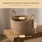 Vintiquewise Decorative Round Wicker Woven Rope Storage Blanket Basket with Braided Handles - Medium QI003835.M - alternate 7
