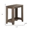 Homeroots 22" Deep Taupe End Table With Shelf 333039 - alternate 4