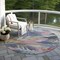 Homeroots 8' Denim Blue And Blush Round Floral Washable Indoor Outdoor Area Rug 611104 - alternate 8