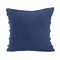 Homeroots Set of Two Navy Blue Ribbed Cotton Throw Pillow With Fringe, 2PK 554610 - alternate 7