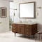 James Martin Vanities Amberly 60" Single Vanity, Mid-Century Walnut, w/ 3 CM Tajnar Eclos Top w/FreePower Wireless Charger 670-V60S-WLT-FTJR - alternate 9