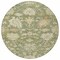 Homeroots 8' Artichoke Green Ivory And Tan Round Floral Washable Indoor Outdoor Area Rug 605183 - alternate 7