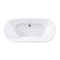 Kingston Brass 71-Inch Acrylic Oval Double Ended Pedestal Tub with Drain, No Faucet Drillings VTDE713224C427 - alternate 1