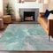 Homeroots 3' X 5' Teal Blue And Lavender Abstract Washable Indoor Outdoor Area Rug 615626 - alternate 9