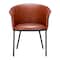 Homeroots Brown and Black Upholstered Faux Leather Dining Arm Chair 555854 - alternate 9