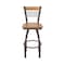 Holland Bar Stool Co Eleanor 30in Swivel Bar Stool with Bronze Finish, Medium Back and Medium Maple Seat 880 - alternate 7