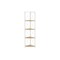 Homeroots 59" Brown and White Metal Four Tier Corner Bookcase 489792 - alternate 1