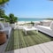 Homeroots 3' X 5' Green Gold And Gray Striped Washable Indoor Outdoor Area Rug 616370 - alternate 9