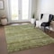 Homeroots 3' X 5' Olive Green And Brown Striped Washable Indoor Outdoor Area Rug 605620 - alternate 9