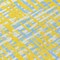 Homeroots 8' Yellow Denim Blue And Beige Round Abstract Washable Indoor Outdoor Area Rug 602607 - alternate 9