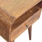 Homeroots 22" Chestnut Solid Wood Oval One Drawer Nightstand 651575 - alternate 18