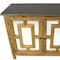 Homeroots 45in Brown And Gray Solid Wood Carved Geometric Sideboard with Two Doors 488481 - alternate 5