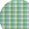 Homeroots 8' Lime Green Aqua And Beige Round Plaid Washable Indoor Outdoor Area Rug 601406 - alternate 8