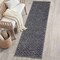 Jonathan Y Petunia Distressed All-Over Floral Border Non-Slip Washable Charcoal/Red 2ft x 8ft Runner Rug PTN102B-28 - alternate 1