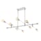 Jonathan Y Ikon 63" 8-Light Modern Vintage Arm-Adjustable Iron Linear LED Pendant, Chrome JYL7599A - alternate 11