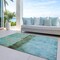 Homeroots 3' X 5' Teal Blue And Gold Abstract Washable Indoor Outdoor Area Rug 618631 - alternate 9