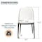 Leisuremod Tule Fabric Dining Side Chair with Powder-Coated Steel Frame, Walnut/White TCWN18W - alternate 9