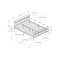Monarch Specialties Bed, Queen Size, Upholstered, Platform Bed, Frame Only, Grey Linen-Look, Black Metal, Contemporary I 6075Q - alternate 3
