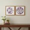 Homeroots Set Of Two Purple And White Floral Brown Framed Wall Art, 2PK 634755 - alternate 2
