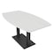 Skutchi Designs Boat Conference Table With Power, 36 in W, 72 in L, White HAR-BOT-36x72-DOU.BK-WA7976-NA - alternate 1