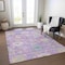 Homeroots 5' X 8' Purple Ivory And Denim Blue Floral Washable Indoor Outdoor Area Rug 605326 - alternate 9