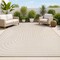 Jonathan Y Odense High-Low Minimalist Angle Geometric Beige/Cream 5 ft. x 8 ft. Indoor/Outdoor Area Rug SCN101E-5 - alternate 1