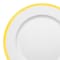Smarty Had A Party 13 White with Gold Rim Round Disposable Plastic Charger Plates 60 Plates, 60PK 2710WHG-CASE - alternate 9
