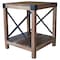 Amerihome Square 18 in W, 18 in L, 22 in H, Acacia Wood, Brown 27077088083 - alternate 1