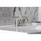 Kingston Brass Double-Handle 4" Centerset Bathroom Faucet with Pop-Up Drain, Brushed Nickel FB2608CML - alternate 6