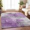 Homeroots 3' X 5' Purple Eggplant And Ivory Abstract Washable Indoor Outdoor Area Rug 616838 - alternate 8