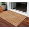 Homeroots 3' X 5' Copper And Ivory Geometric Washable Indoor Outdoor Area Rug 600852 - alternate 1