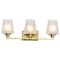 Nuvo Lune, 3 Light Vanity, Vintage Brass Finish, Etched White Glass 60/8233 - alternate 8