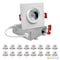 Nuwatt 3 Inch LED Square Gimbal Recessed Lighting, Canless Downlight 2700K-5000K Selectable, 16PK NW-GMB-3-5CT-WH-SQ-16P - alternate 1