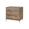 Homeroots 30" Oak Wood Two Drawers Filing Cabinet 568312 - alternate 8
