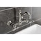 Kingston Brass Two-Handle Wall Mount Bridge Kitchen Faucet, Polished Nickel KS1266AL - alternate 6