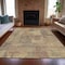 Homeroots 9' X 12' Khaki Beige And Wheat Abstract Washable Indoor Outdoor Area Rug 630781 - alternate 6