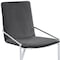 Homeroots Set of Two Gray and Silver Upholstered Velvet And Metal Dining Side Chairs, 2PK 573348 - alternate 9