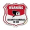 Signmission Video Surveillance Shield Sign Warning S, 12 inch X 12 inch, Vinyl Decal, 2PK SHI-D-2PACK-12-468 - alternate 1